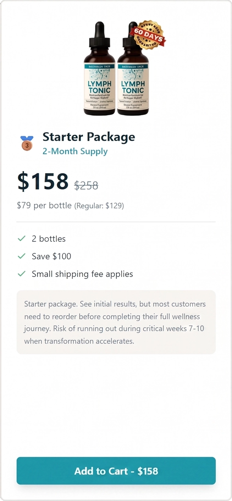 Lymph Tonic 2 Bottles Starter Package